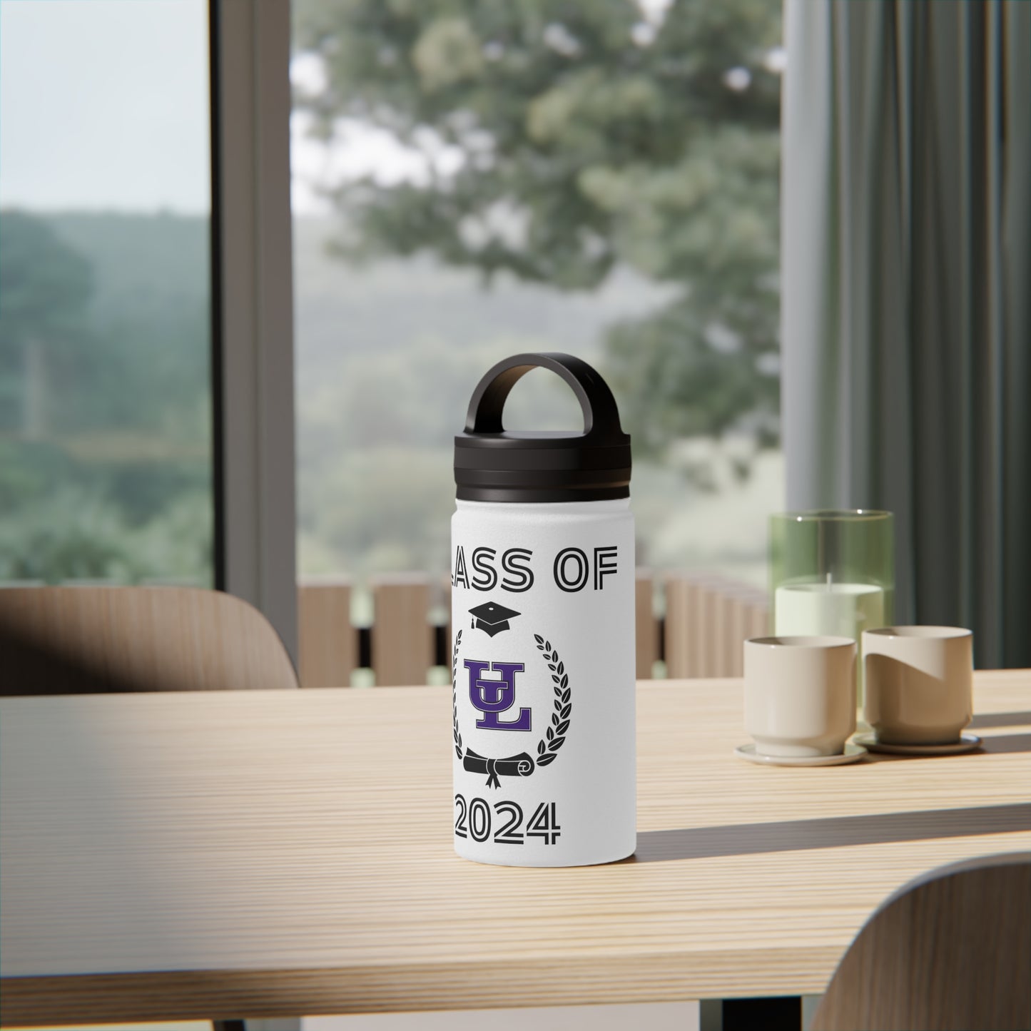 UL Stainless Steel Water Bottle, Handle Lid