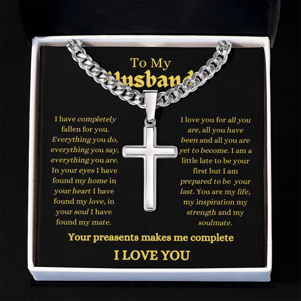 Men / Husband / Faith / Cross with chain Bible verse