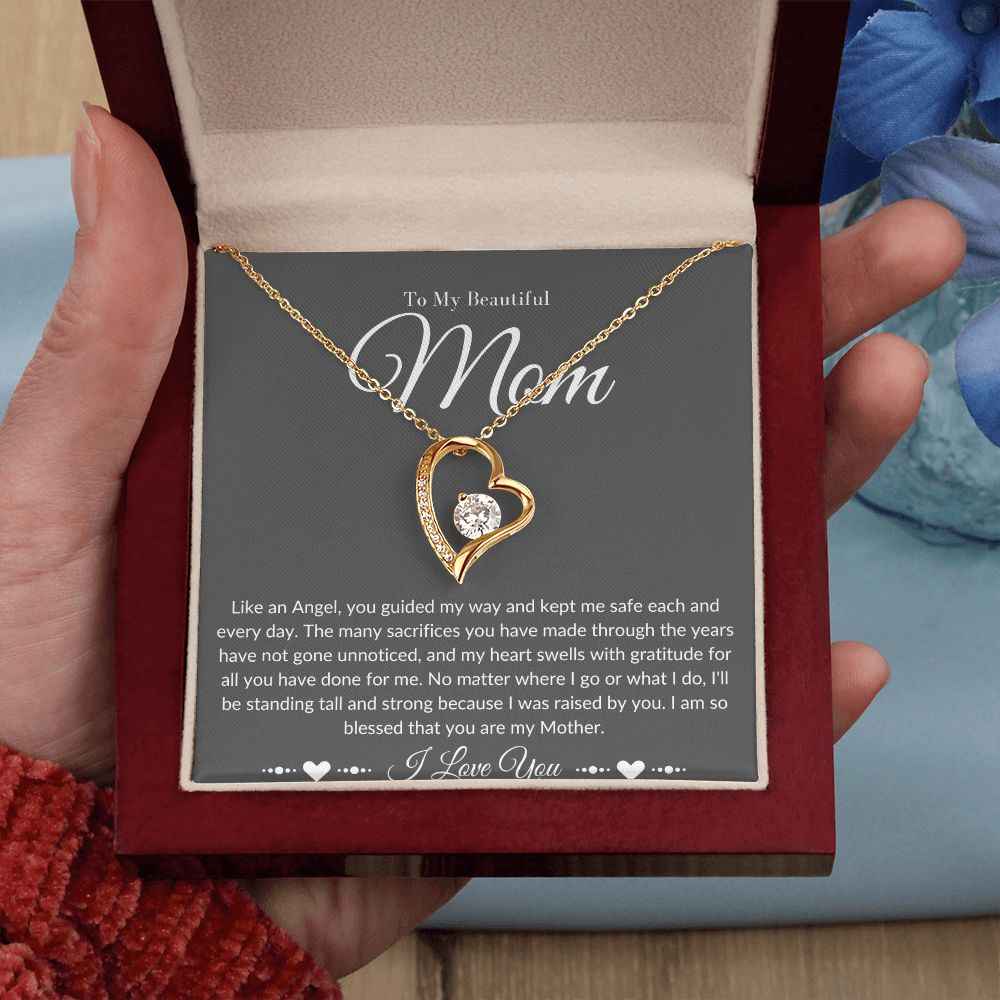 Mom Stepmom Mother's day Neckless Forever Neckless White Gold Yellow Gold