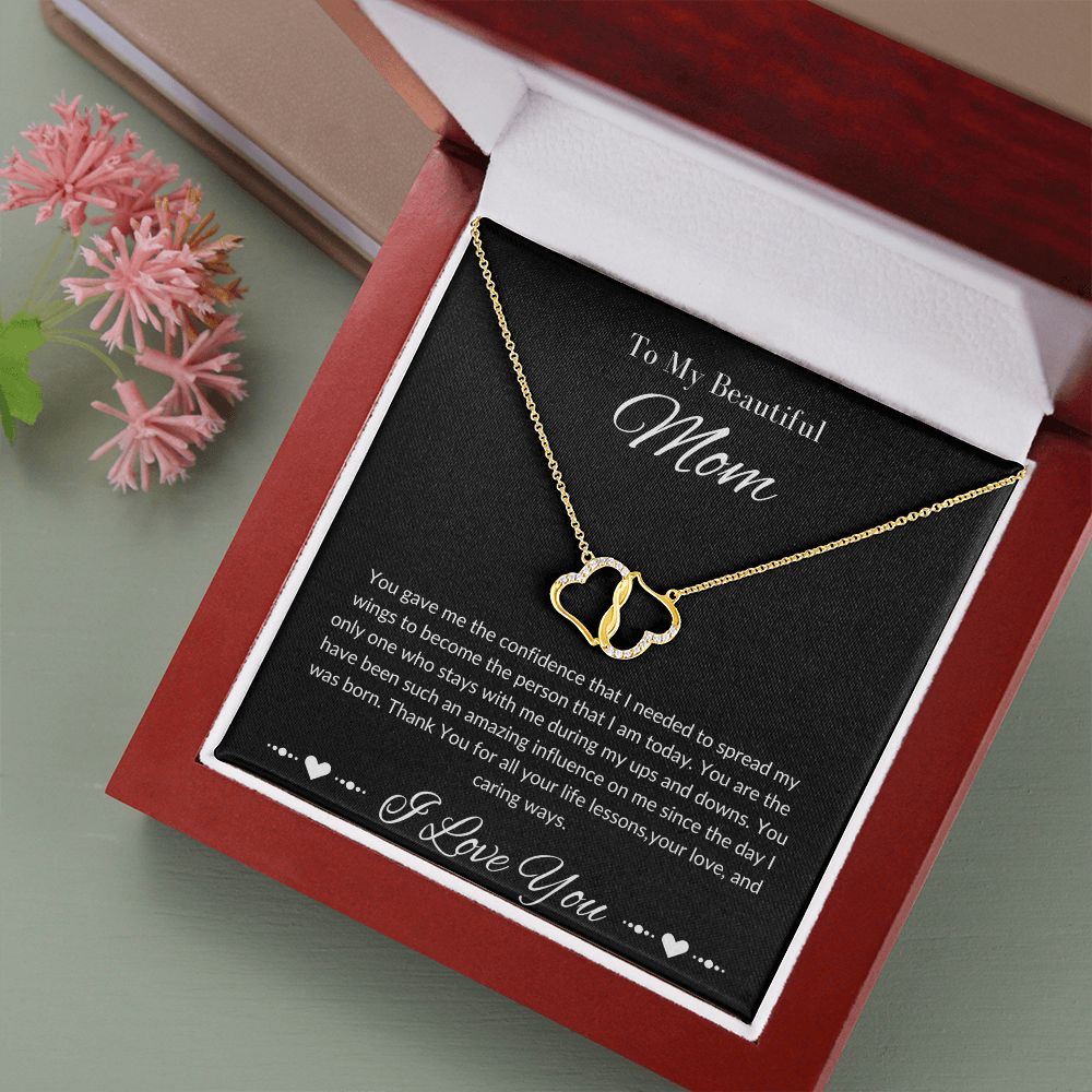 Mom Stepmom Mother's Day, Perfect I Love You Hearts Neckless