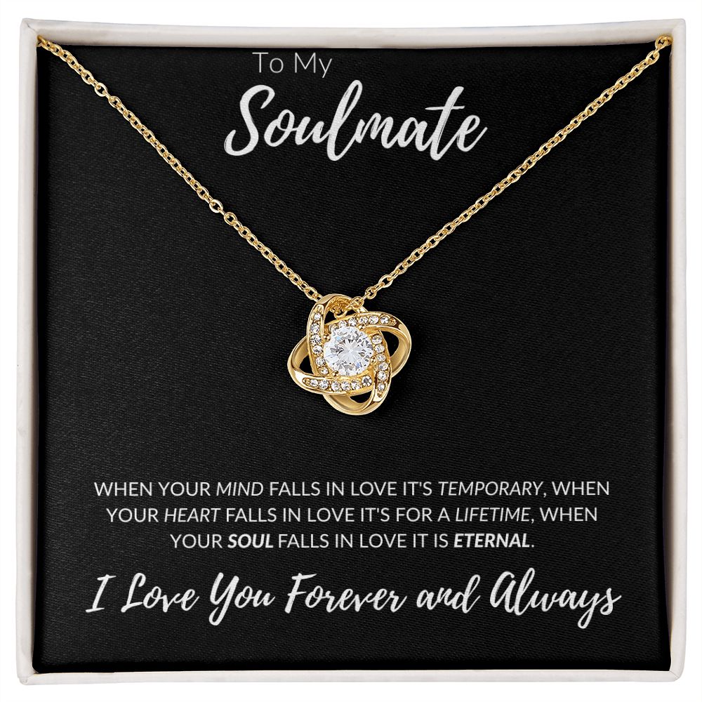 Wife/Soulmate Love Knot Neckless White/Yellow Gold