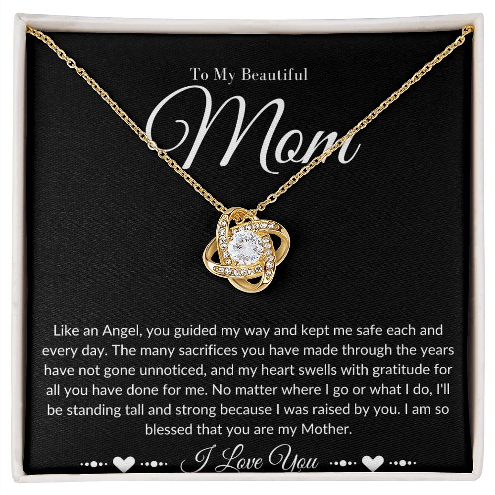 Mom Stepmom Mother's Day White Gold Yellow Gold, I Love You Neckless