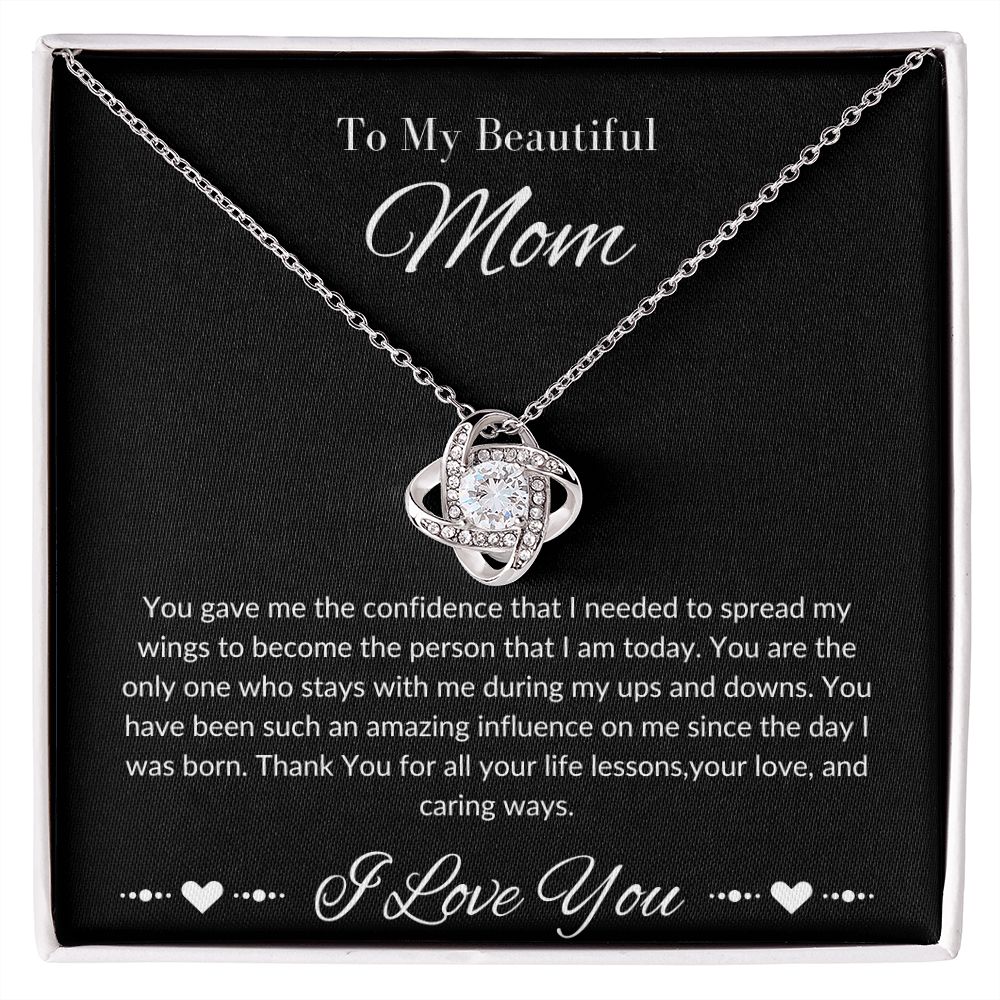 Mom Stepmom Mother's Day White Gold Yellow Gold, I Love You Neckless
