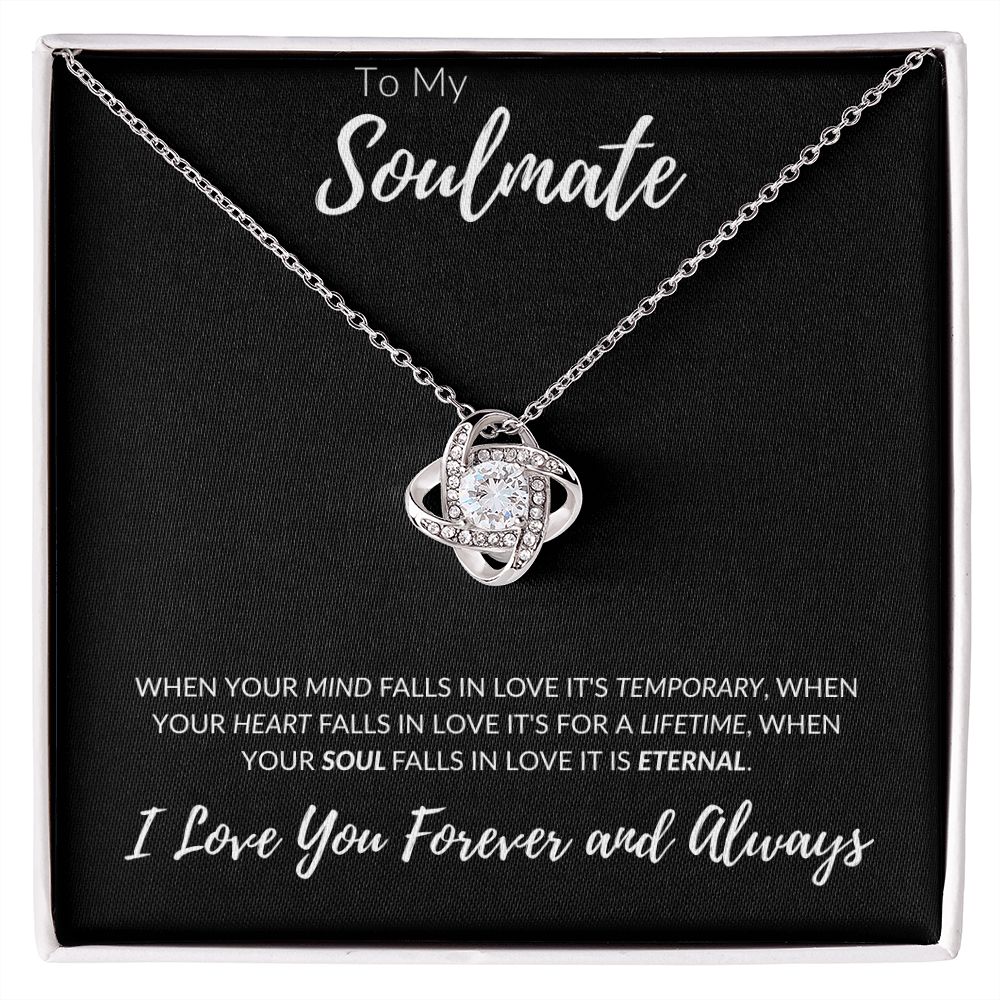 Wife/Soulmate Love Knot Neckless White/Yellow Gold