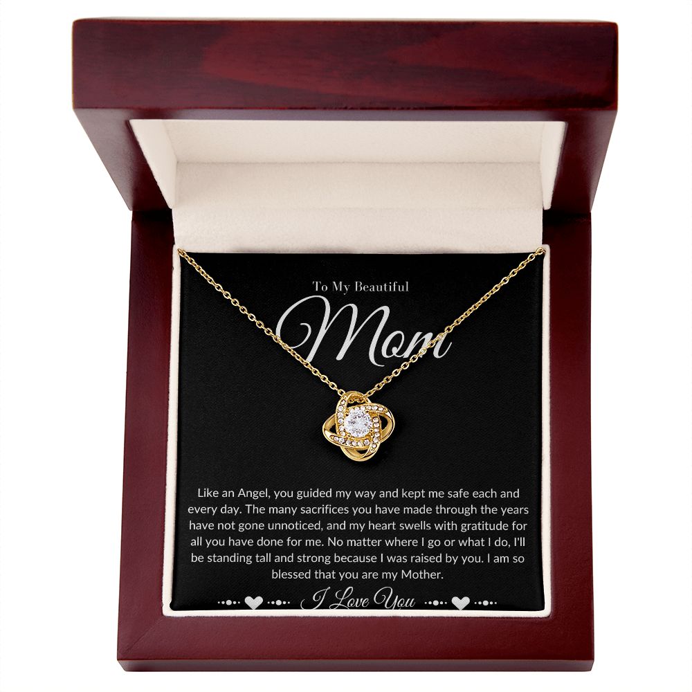 Mom Stepmom Mother's Day White Gold Yellow Gold, I Love You Neckless