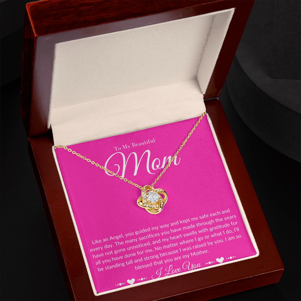 Mom Stepmom Mother's Day White Gold Yellow Gold, I Love You Neckless
