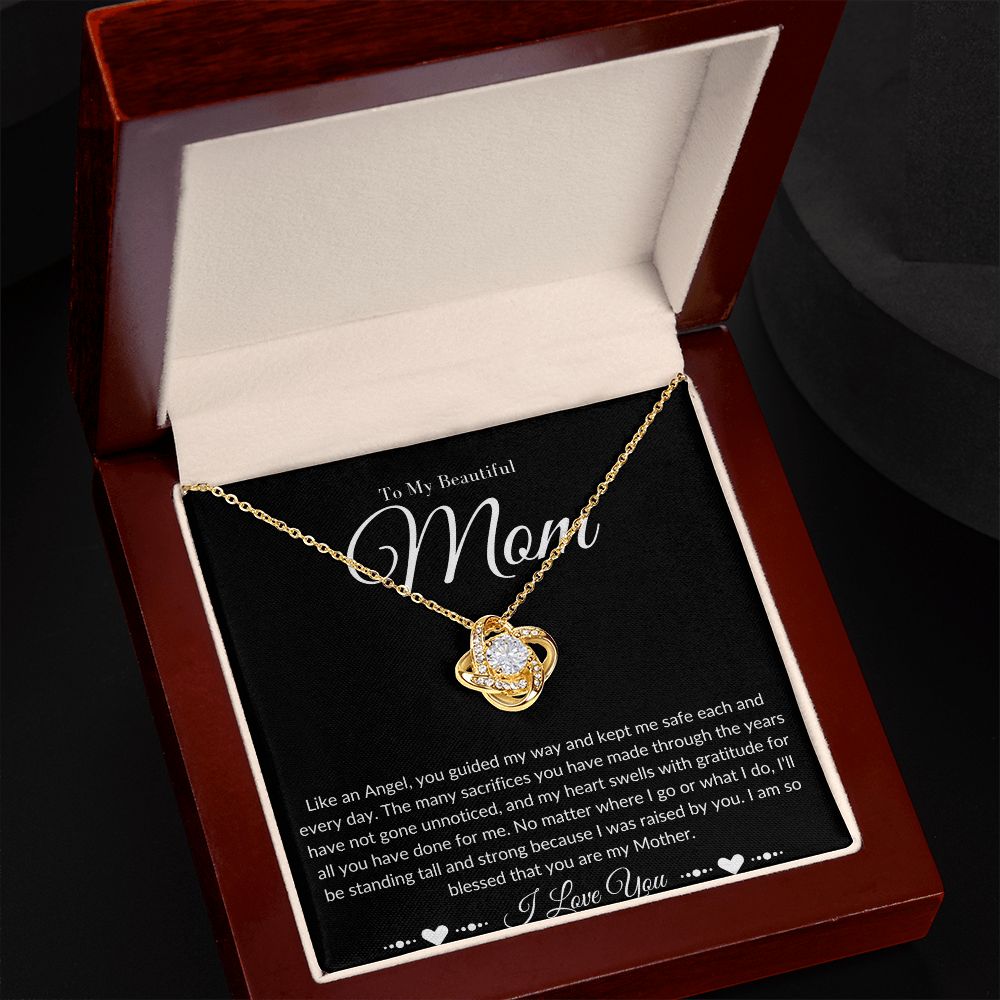 Mom Stepmom Mother's Day White Gold Yellow Gold, I Love You Neckless