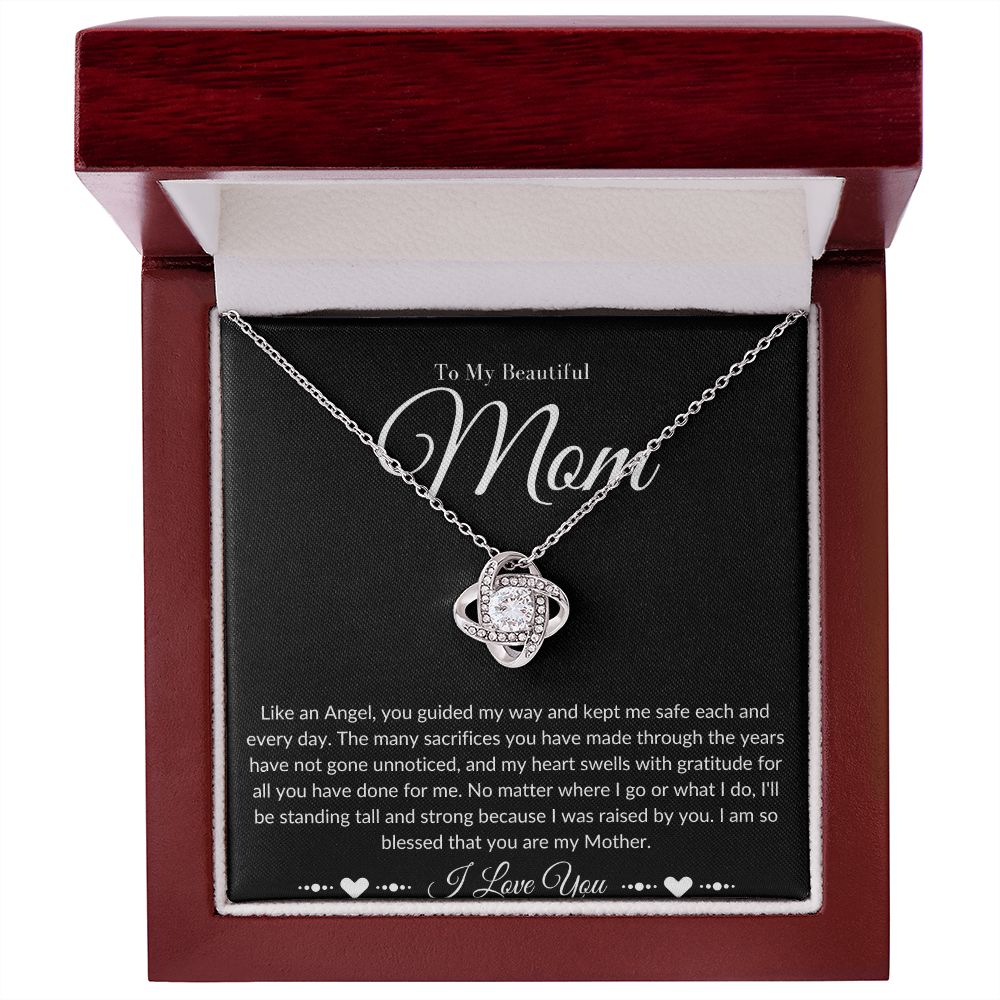 Mom Stepmom Mother's Day White Gold Yellow Gold, I Love You Neckless