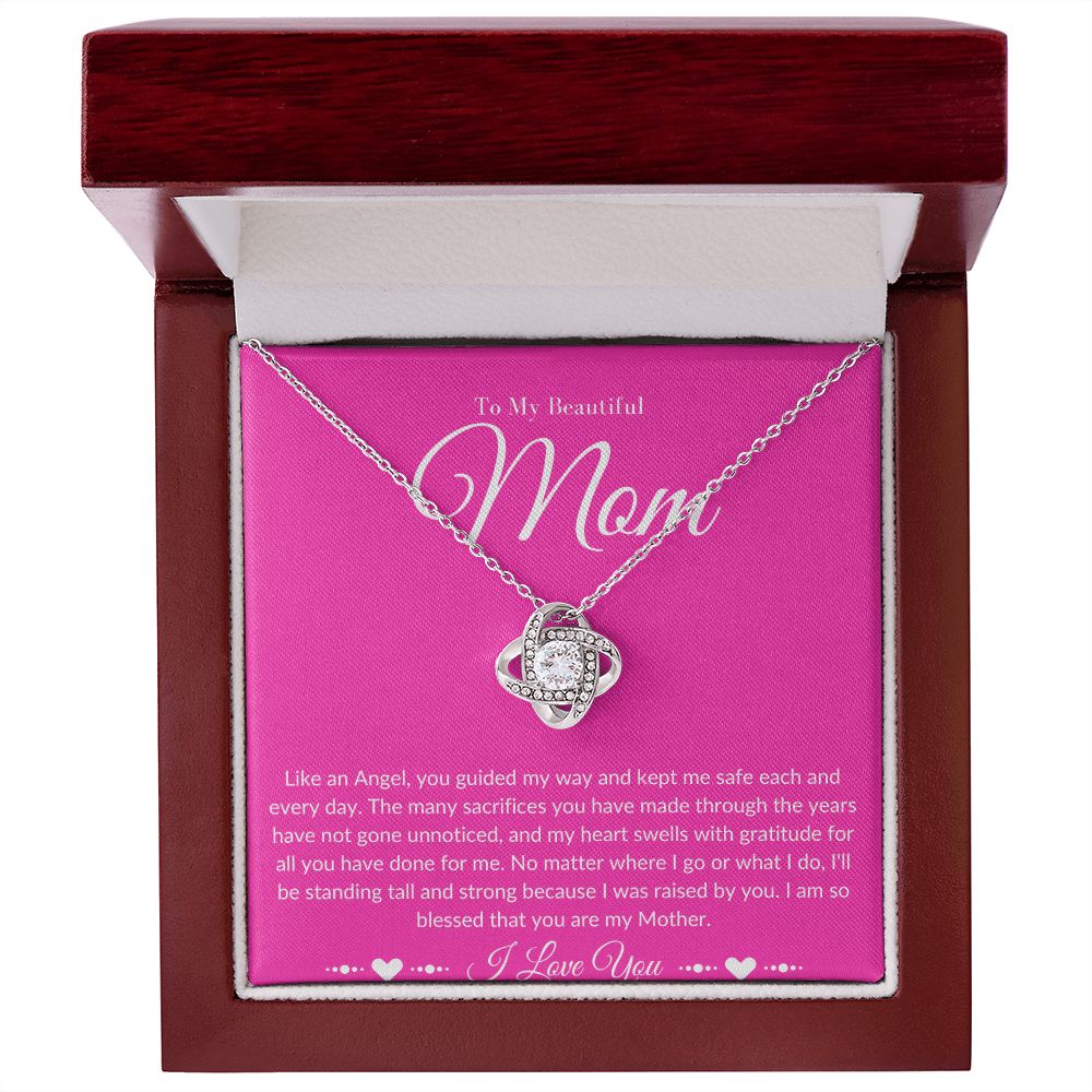 Mom Stepmom Mother's Day White Gold Yellow Gold, I Love You Neckless