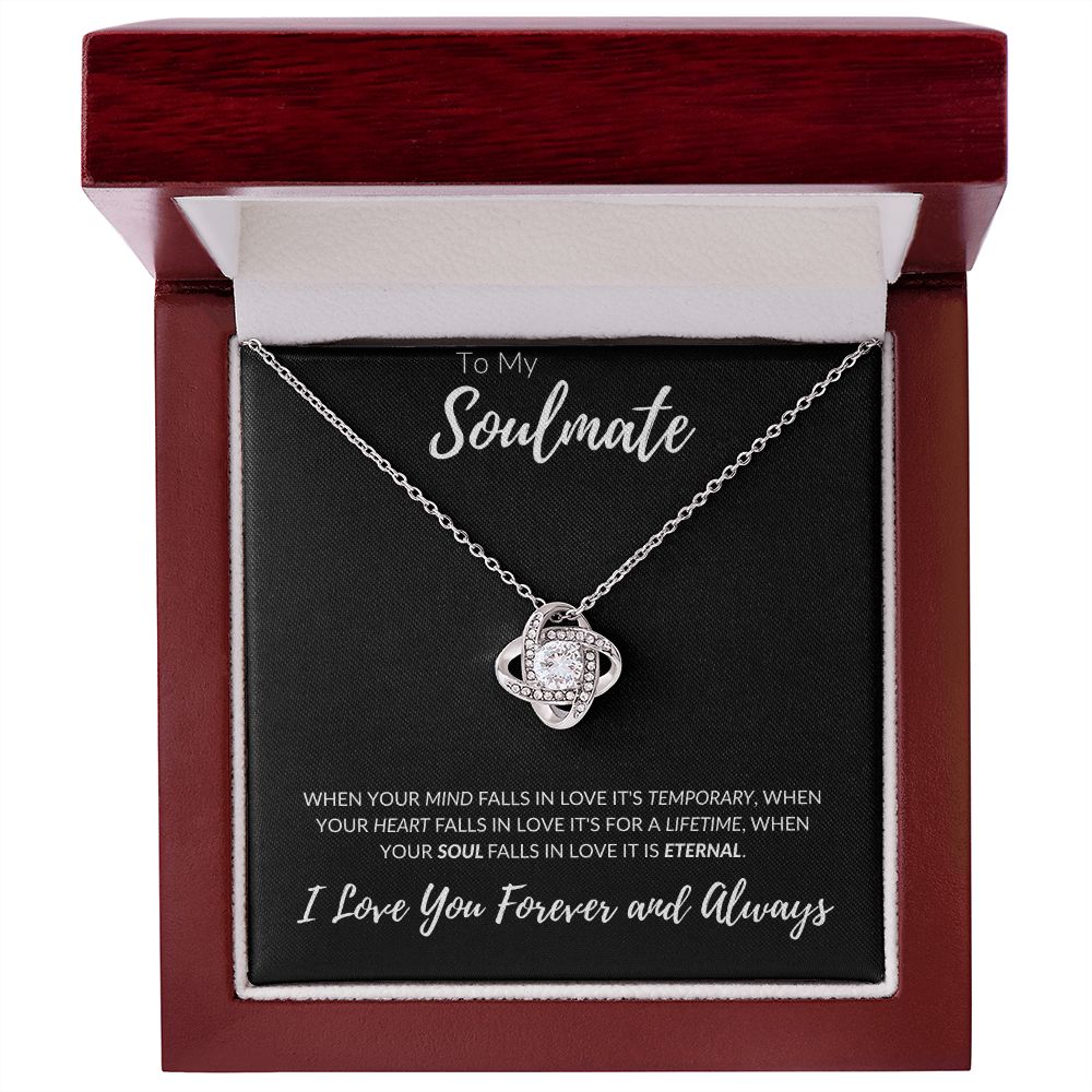 Wife/Soulmate Love Knot Neckless White/Yellow Gold
