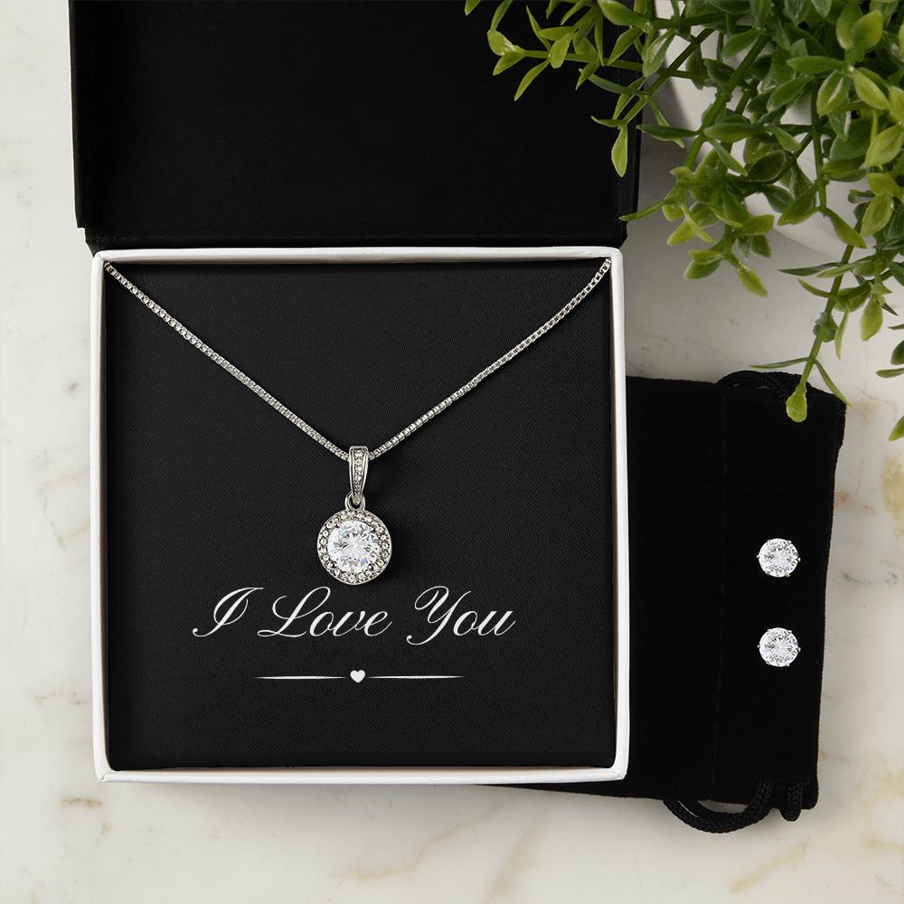 I Love You Eternal Hope Neckless and Earing Set