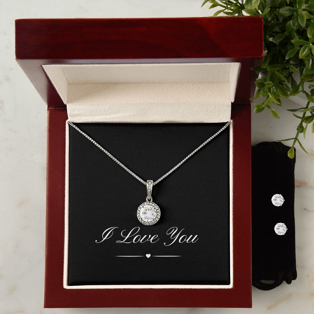 I Love You Eternal Hope Neckless and Earing Set