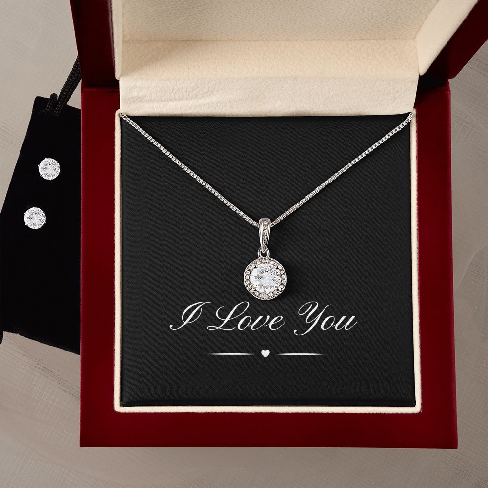 I Love You Eternal Hope Neckless and Earing Set