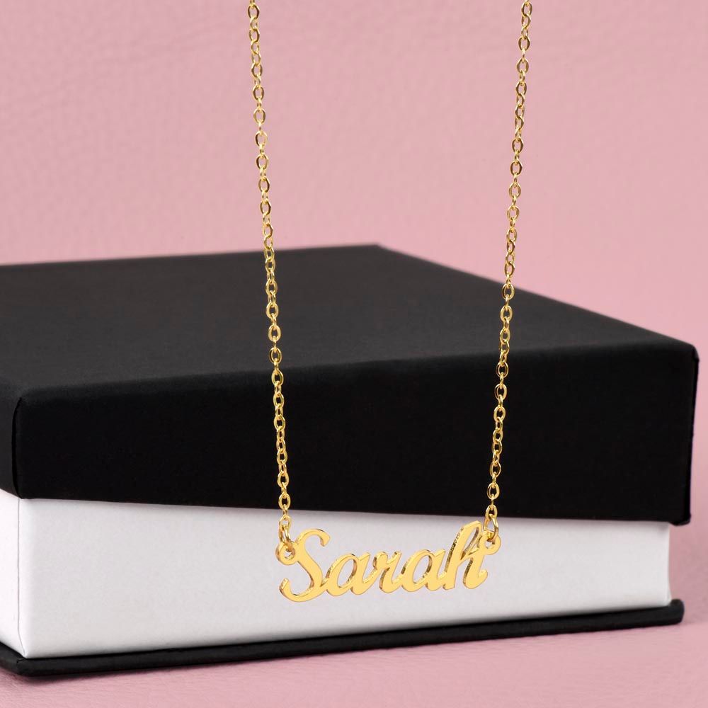 Mom Stepmom Mother's Day, Signature Personalized I Love You Neckless