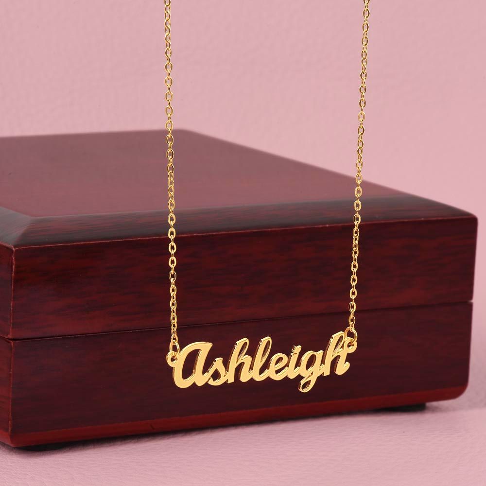 Mom Stepmom Mother's Day, Signature Personalized I Love You Neckless