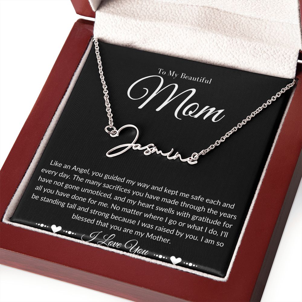 Mom Stepmom Mother's Day Signature Neckless