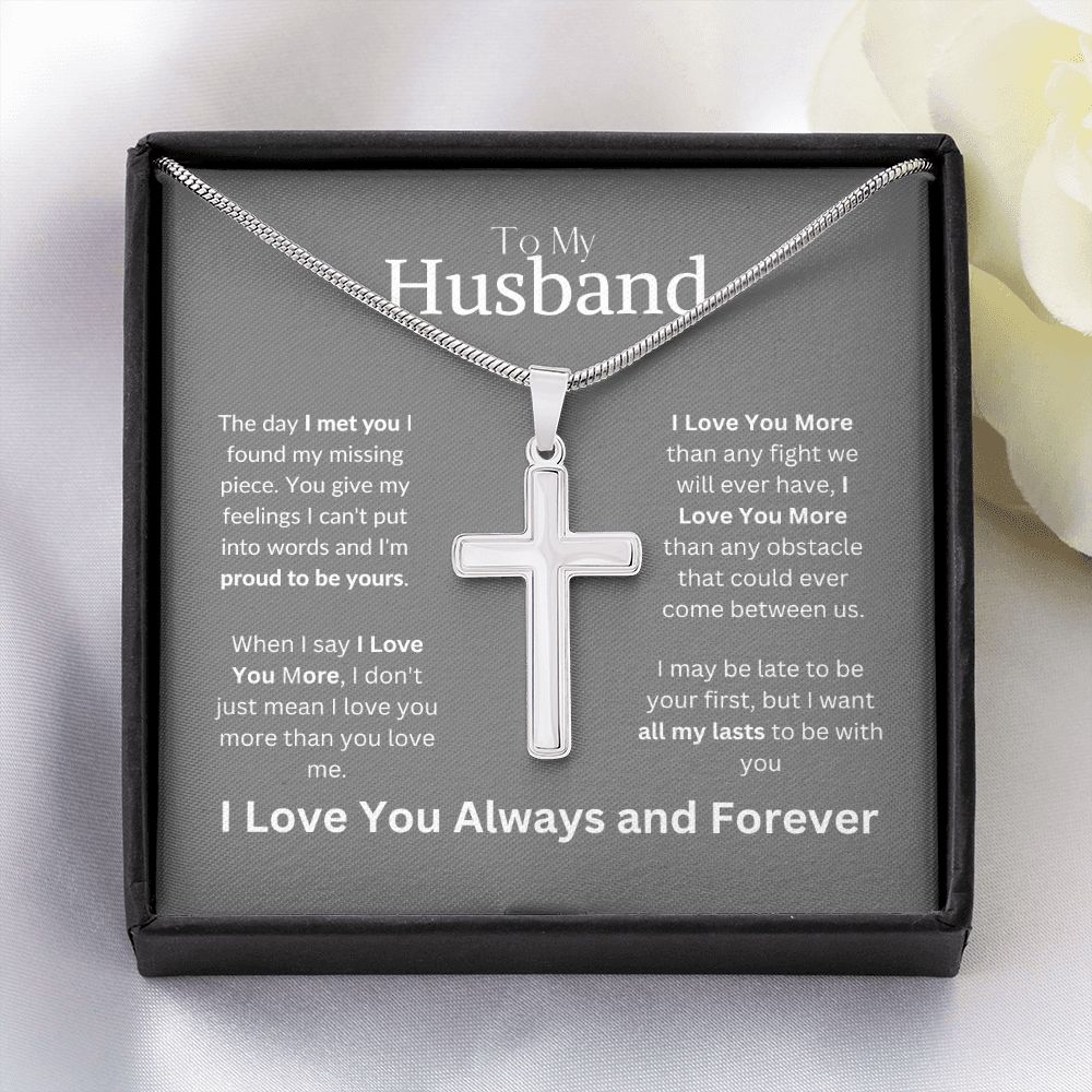 Man/Husband Stainless Steel Cross Neckless