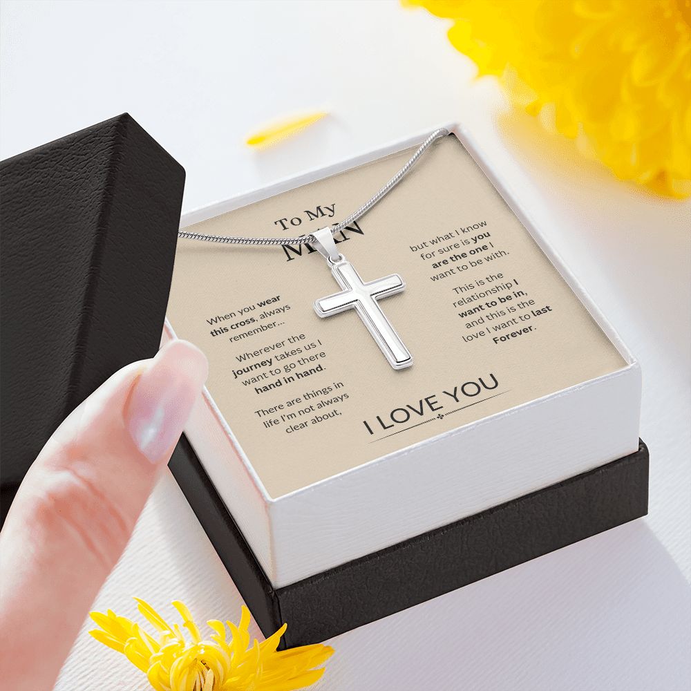 Man/Husband Stainless Steel Cross Neckless