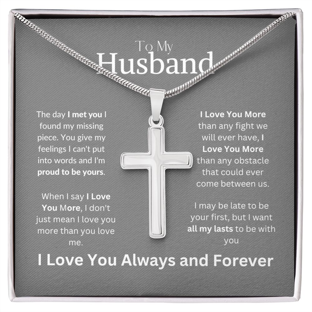 Man/Husband Stainless Steel Cross Neckless