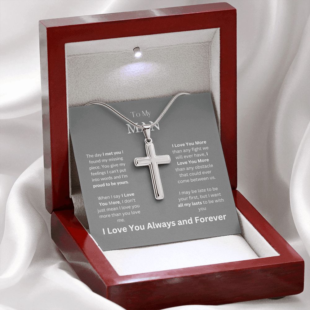 Man/Husband Stainless Steel Cross Neckless