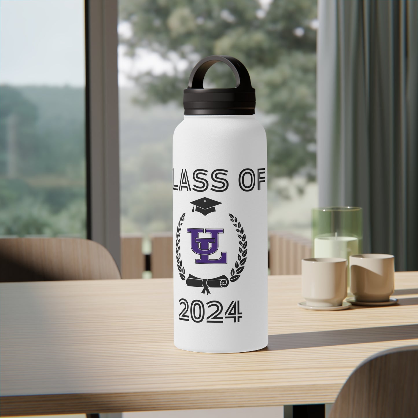 UL Stainless Steel Water Bottle, Handle Lid