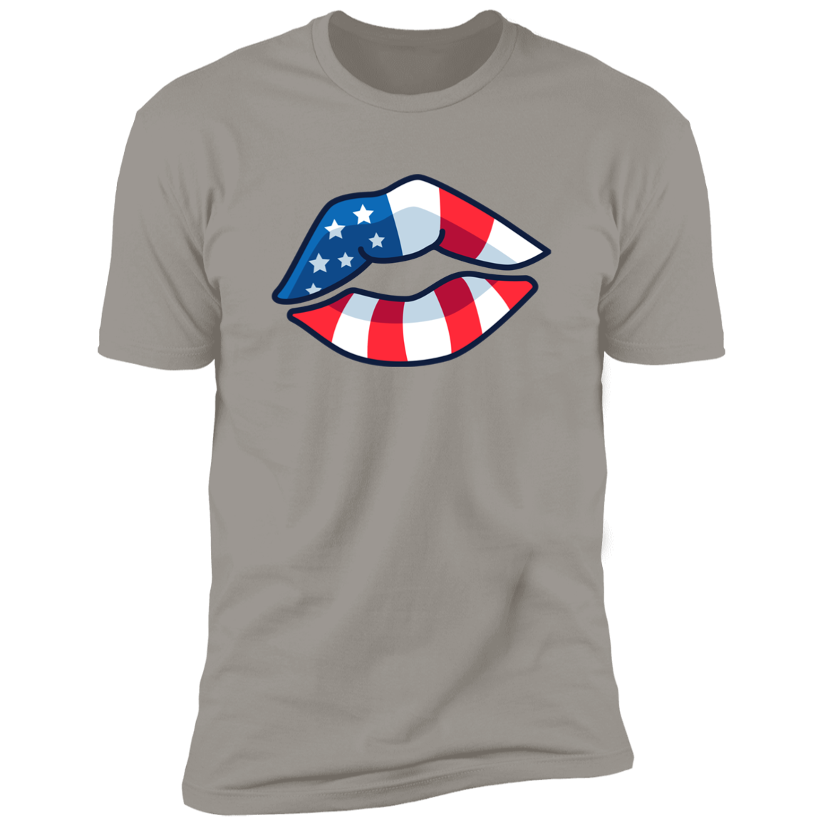 Red White and Blue Lips Tee