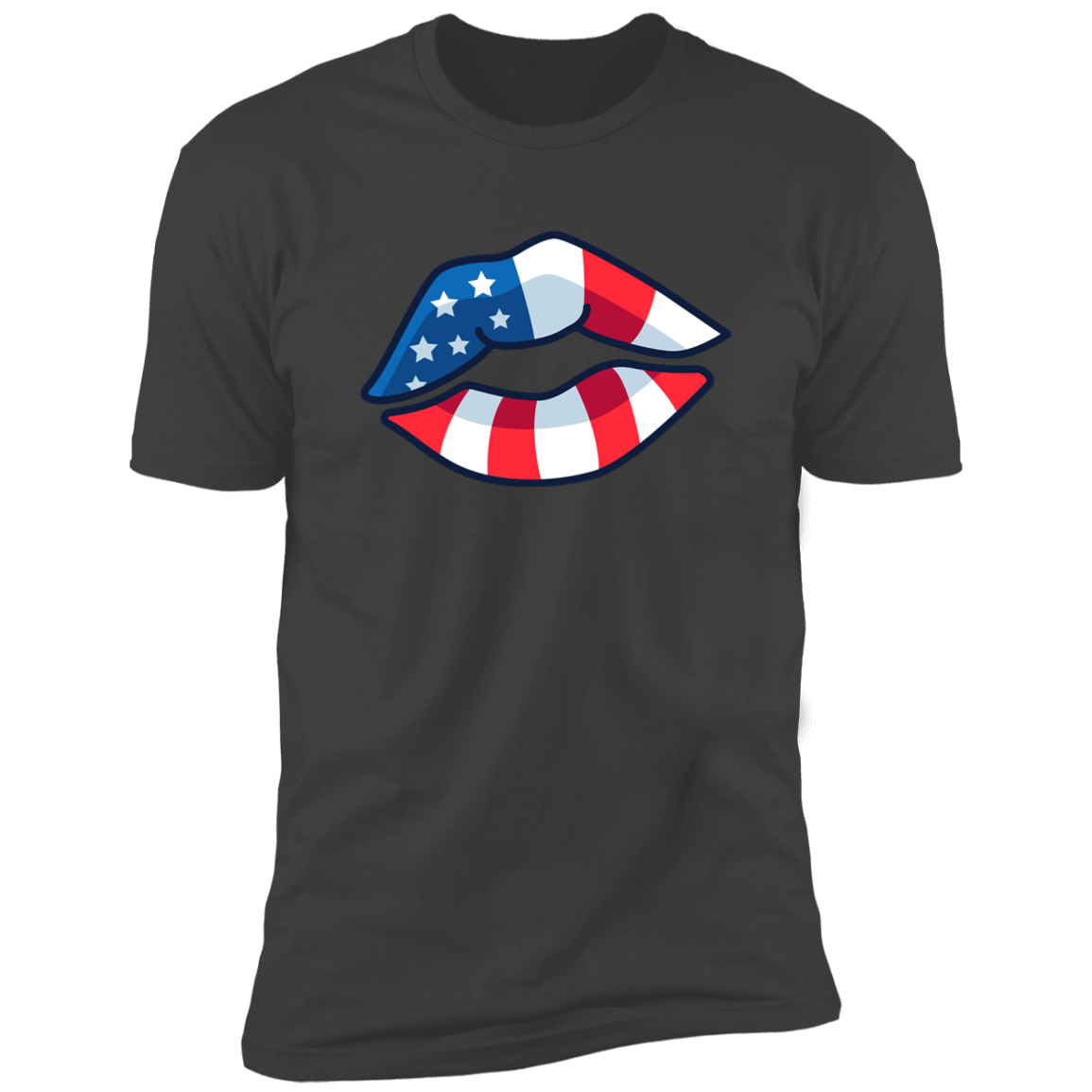 Red White and Blue Lips Tee