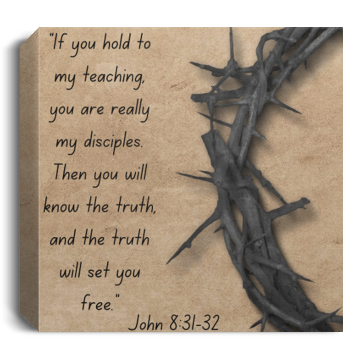 John 8:31-32 Truth Canvas Wall Art