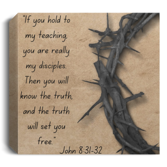 John 8:31-32 Truth Canvas Wall Art