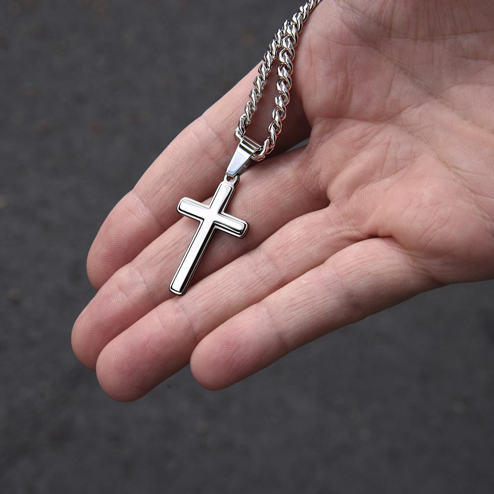 Men / Husband / Faith / Cross with chain Bible verse