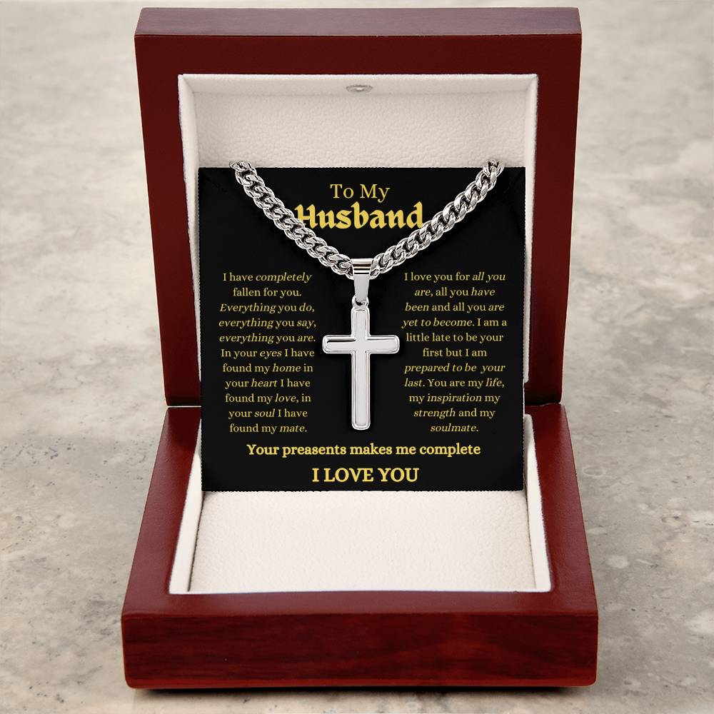 Men / Husband / Faith / Cross with chain Bible verse