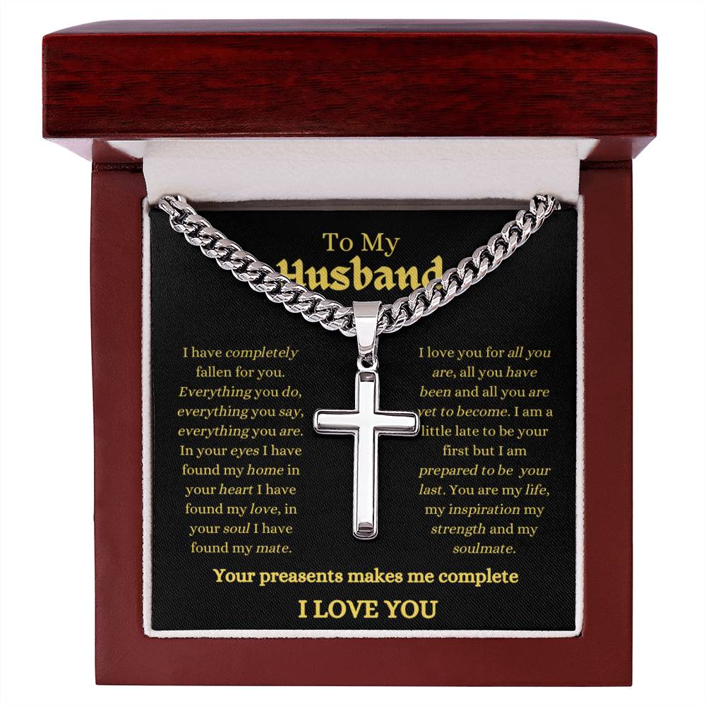Men / Husband / Faith / Cross with chain Bible verse