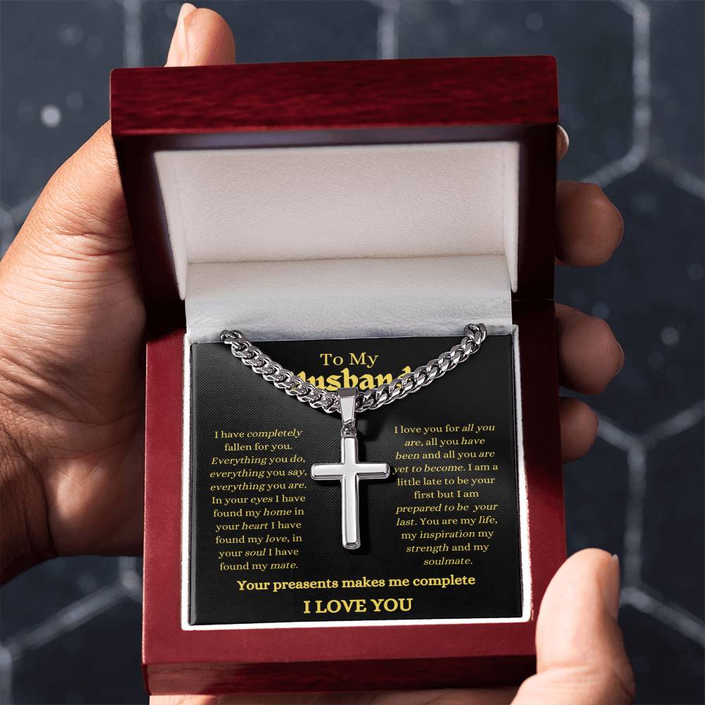 Men / Husband / Faith / Cross with chain Bible verse