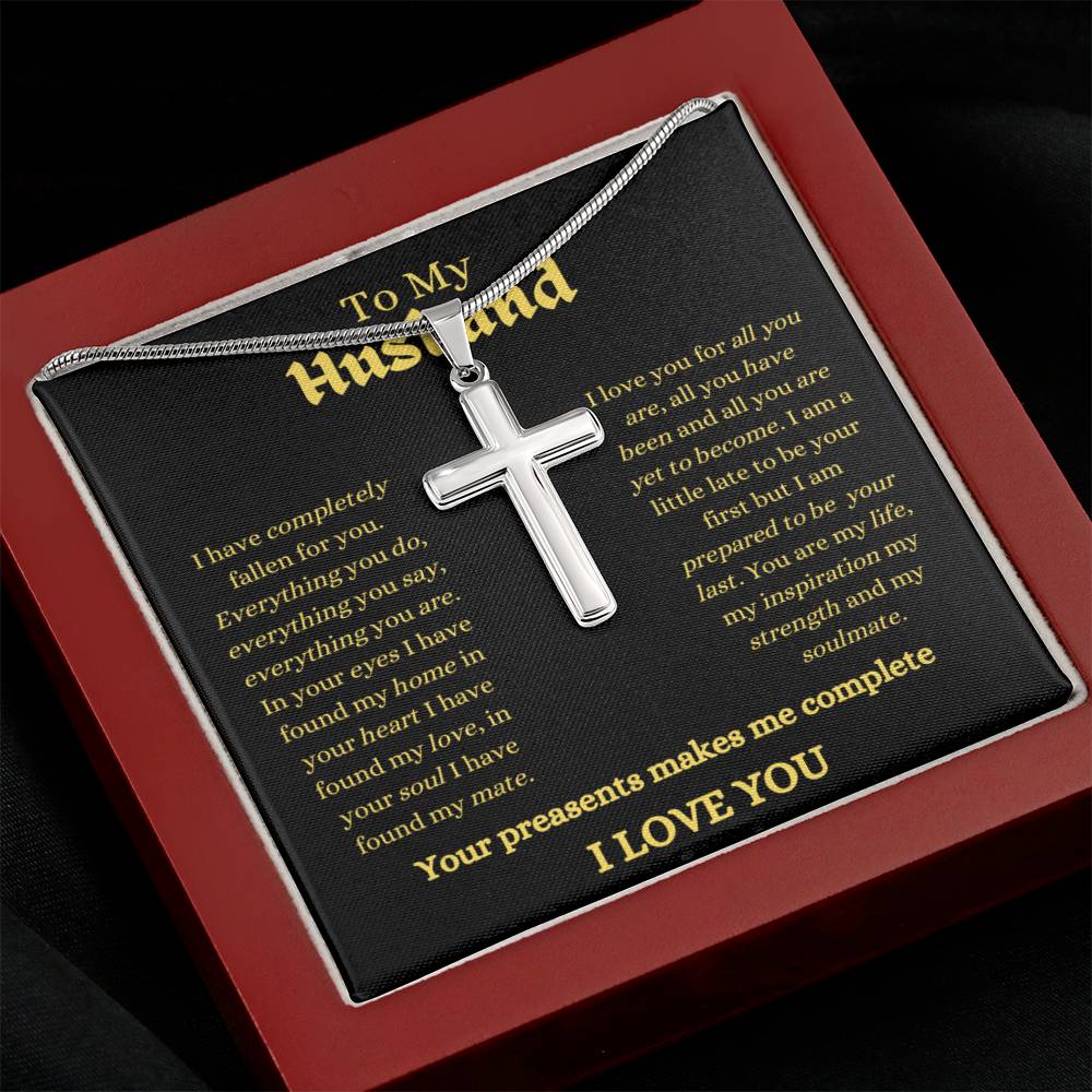 Husband / Man / Faith /Cross with Chain / Necklace