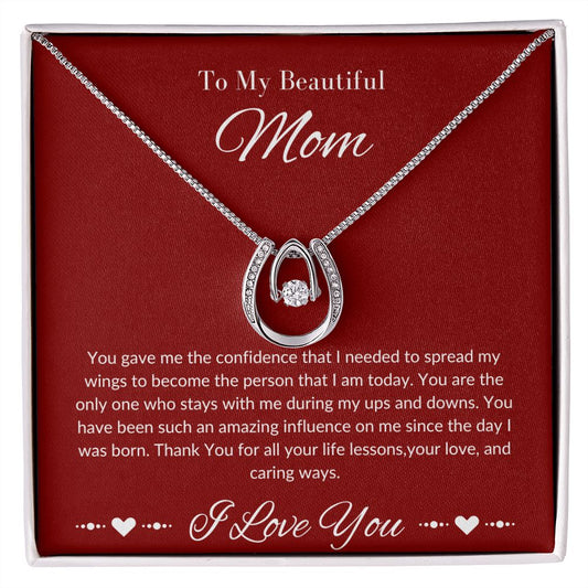 Mom Stepmom Mother's Day, Perfect I Love You Lucky in Love Neckless