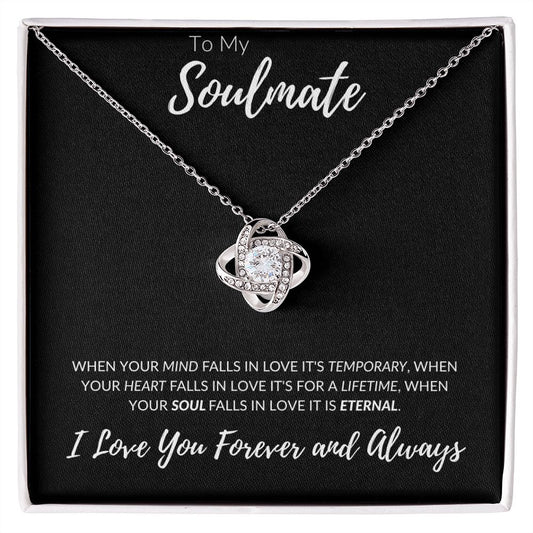 Wife/Soulmate Love Knot Neckless White/Yellow Gold