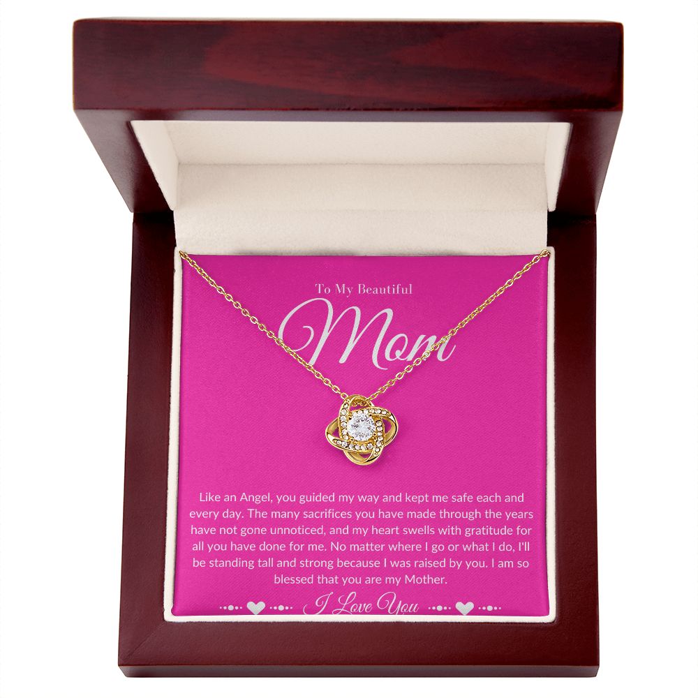 Mom Stepmom Mother's Day White Gold Yellow Gold, I Love You Neckless