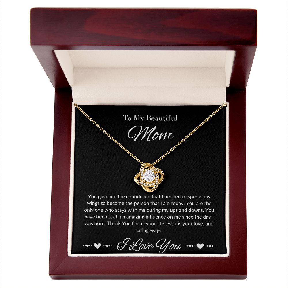 Mom Stepmom Mother's Day White Gold Yellow Gold, I Love You Neckless