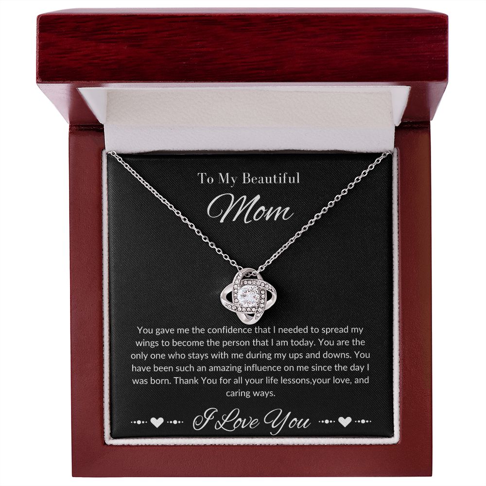 Mom Stepmom Mother's Day White Gold Yellow Gold, I Love You Neckless