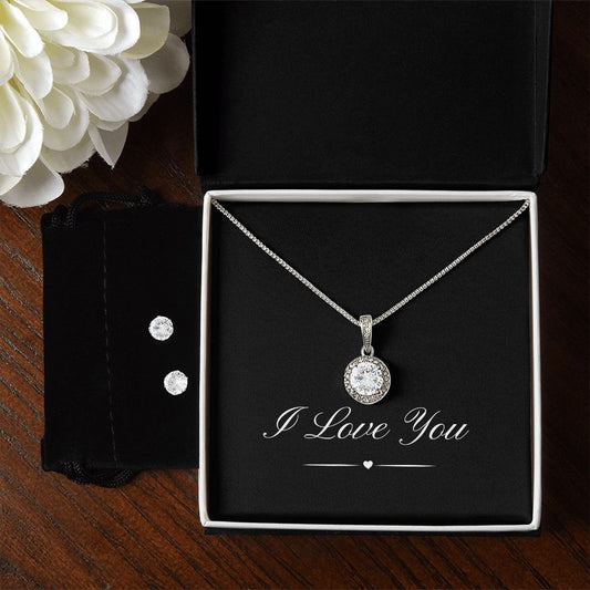 I Love You Eternal Hope Neckless and Earing Set