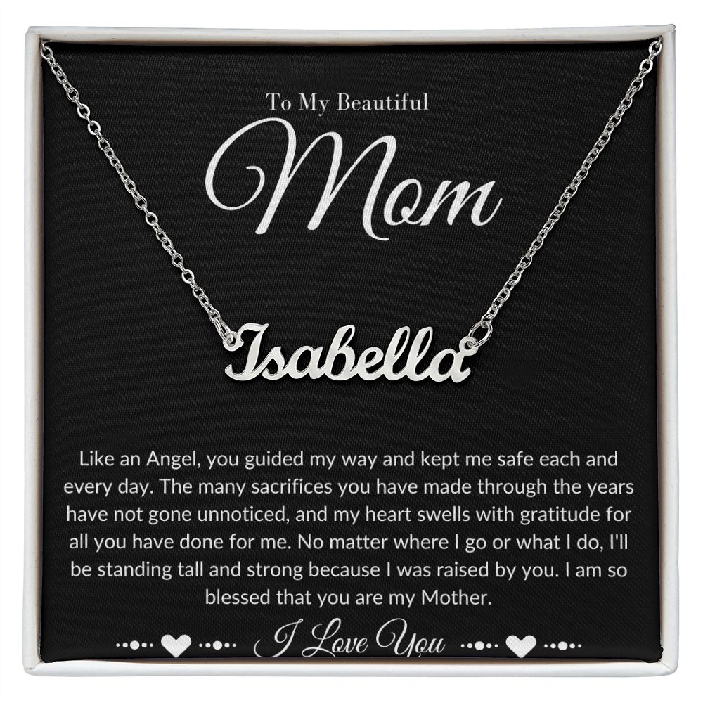 Mom Stepmom Mother's Day Signature Neckless