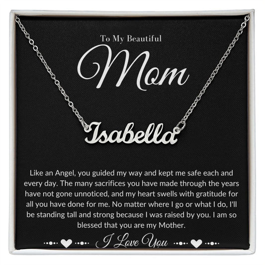 Mom Stepmom Mother's Day Signature Neckless