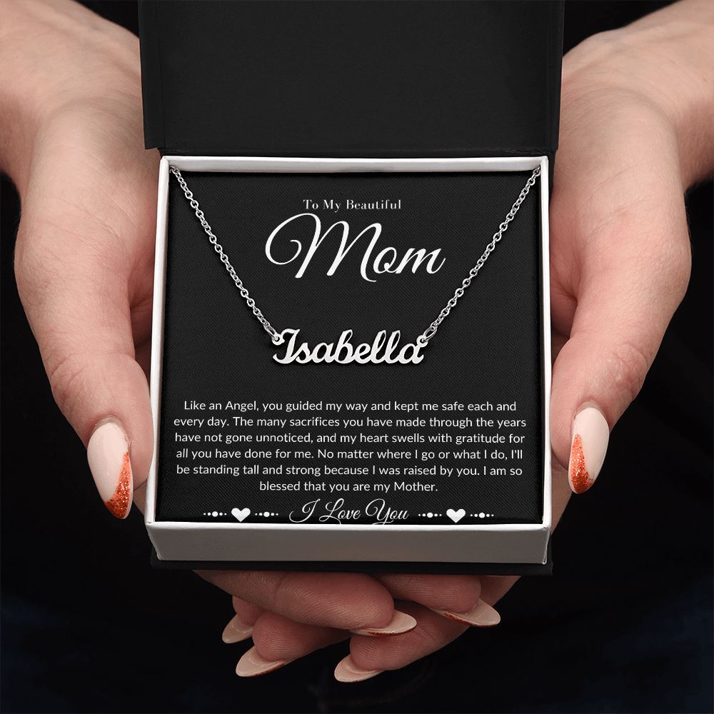Mom Stepmom Mother's Day Signature Neckless