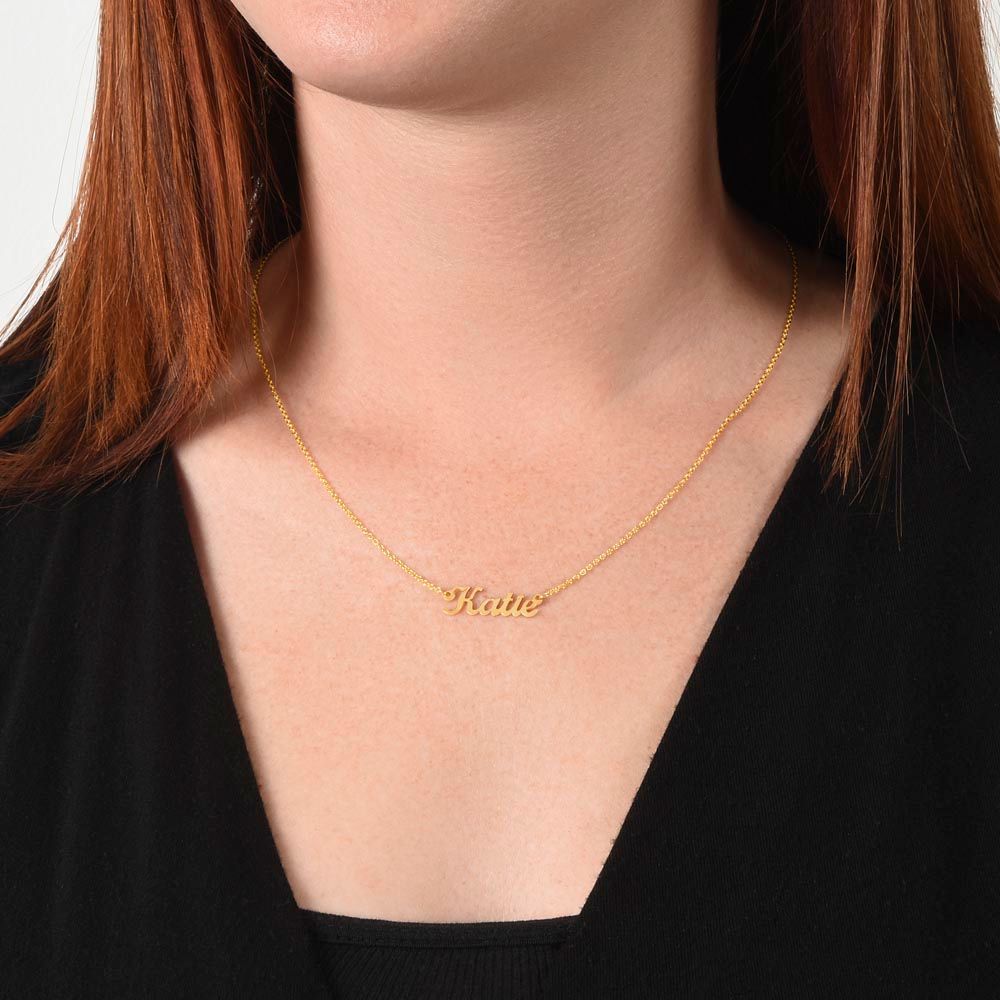 Mom Stepmom Mother's Day, Signature Personalized I Love You Neckless