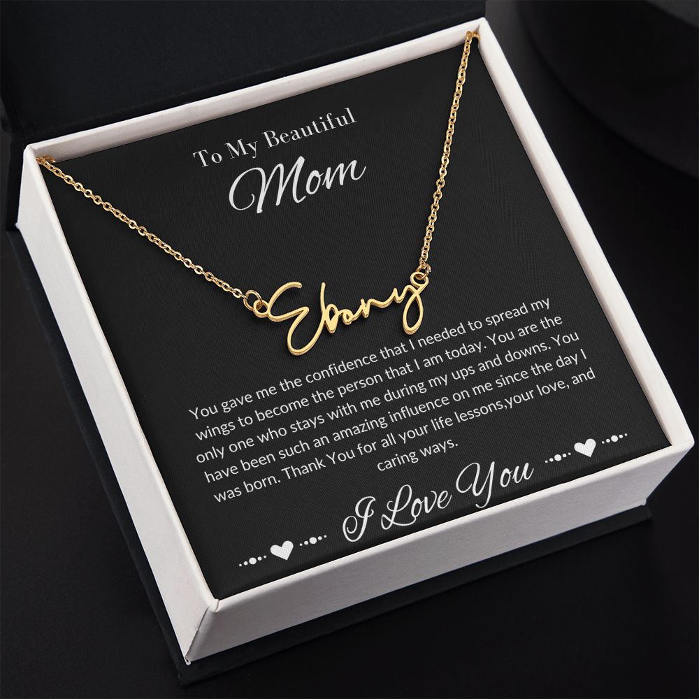 Signature Name Neckless Mom Stepmom Personalized