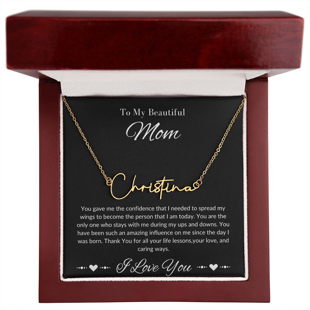 Signature Name Neckless Mom Stepmom Personalized