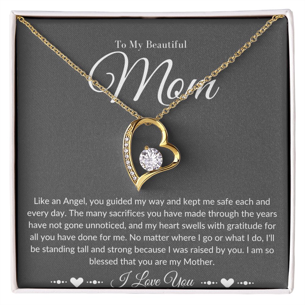 Mom Stepmom Mother's day Neckless Forever Neckless White Gold Yellow Gold