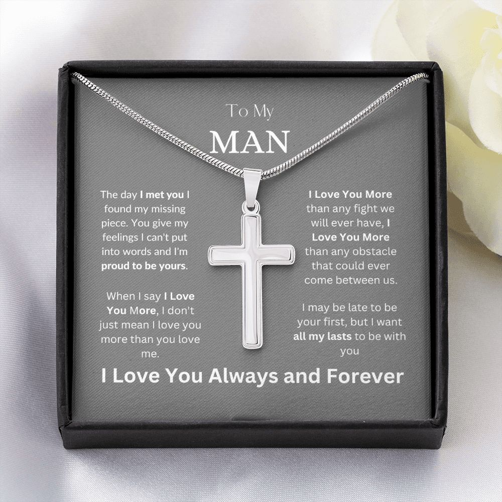 Man/Husband Stainless Steel Cross Neckless