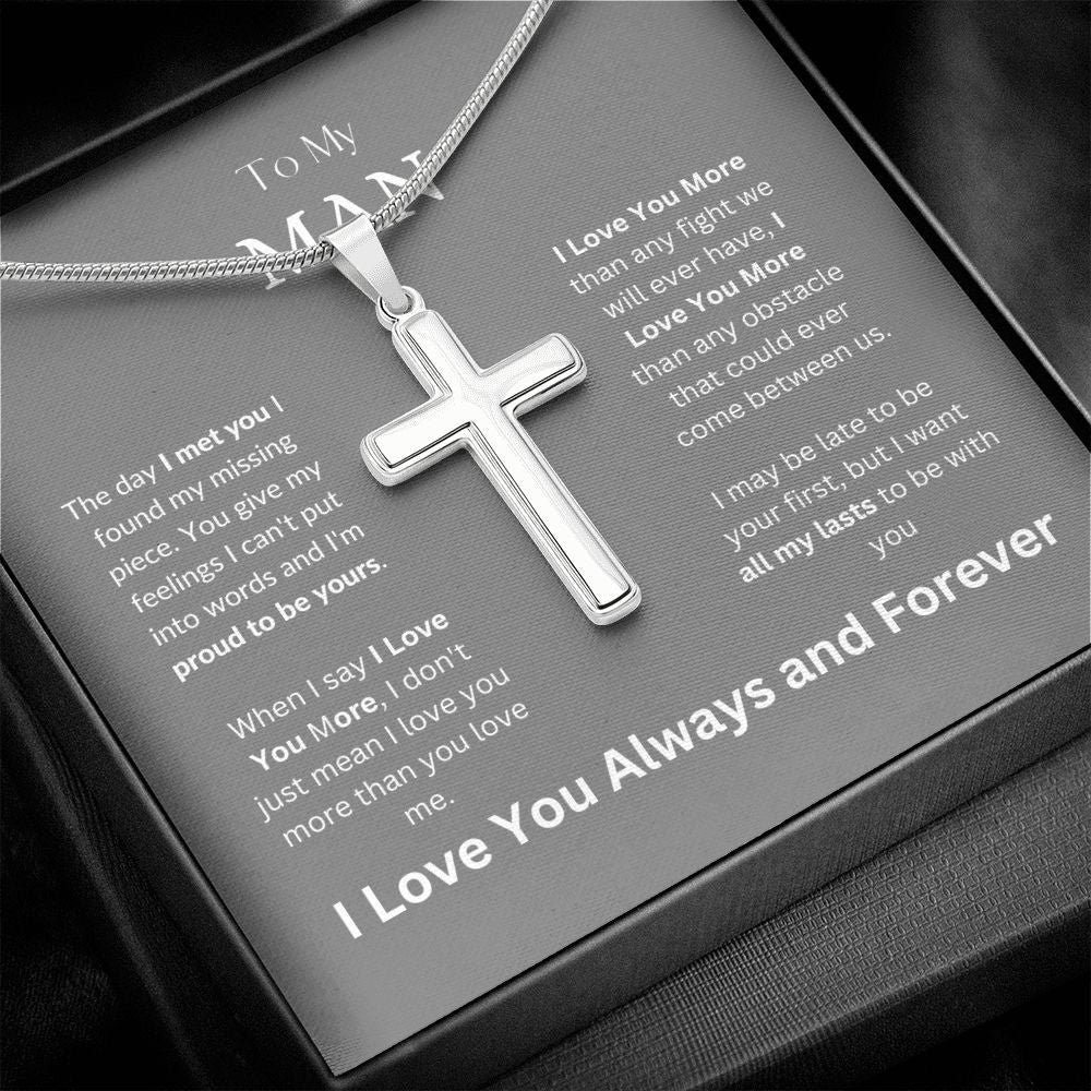 Man/Husband Stainless Steel Cross Neckless