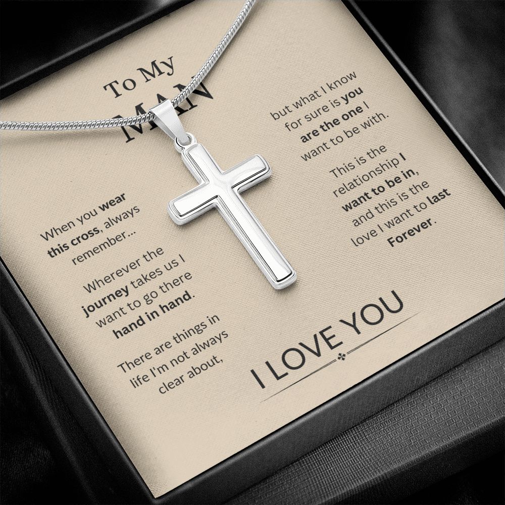 Man/Husband Stainless Steel Cross Neckless
